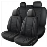 Black Leather Seat Covers, Quilting Leather, Full