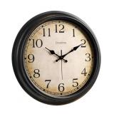 16" Round Wall Clock, Battery Operated Silent, Vi