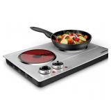 Cusimax 1800W Ceramic Electric Hot Plate, Dual Con