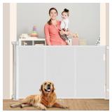 71" Retractable Baby Gate, 42" Tall, Reinforced
