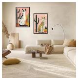 4 Pack Wall Mounted Heart Art Poster Frames - Blac