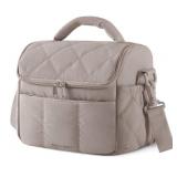 Insulated Lunch Bag for Women, Cute Quilted L