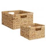 StorageWorks Wicker Storage Basket, Water Hyacinth