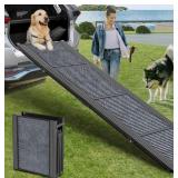 Dog Ramp for Car, Approx. 71x17", Black, Carpeted