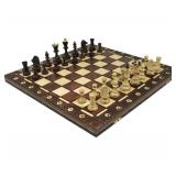 Wegiel Brown Senator Wooden Chess Set- 16x16, Stor