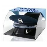 Military/Police Hat Display Case with Mirror Clear