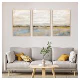 3 Count, Black Chalkboard With Brown Wooden Frame,