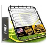 4x4.5 Ft Baseball Rebounder, Adjustable Angle, Bla