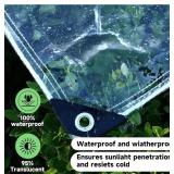 12x12 Ft 20 Mil Heavy Duty Clear Vinyl PVC Tarp, w