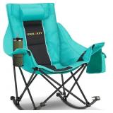Oversized Folding Rocking Chair- Headrest/Cup Hold
