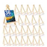 36 Pack 9" Wood Easel Tripods, 9.4x6.3" Natural