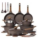 CAROTE 26 Pcs Pots And Pans Set- Non-Stick, PFOA F
