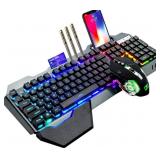 Wireless Gaming Keyboard and Mouse, RGB Backlit, R