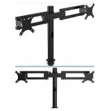 Steel Dual Monitor Stand With Height Adjustable Ar
