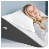 12" Bed Wedge Pillow for Sleeping/Reading, Coolin