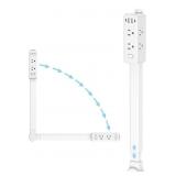 Outlet Extender Power Strip Stick, White, Rotates