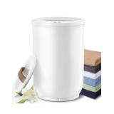 Flyhit Towel  Warmer, White Bucket with Lid, Wood