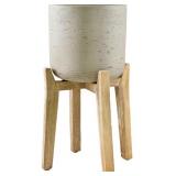 Serene Spaces Living Minimalist Cement Planter Wit