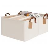 4 Ct Basket Lot - (2) 19x13x11" Foldable Fabric B