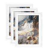 Engineered Wood 12x16 Frame Set, 3 Piece, 10x14 Wi