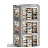 3 Opening Large Clothes Storage Bins With Metal Fr
