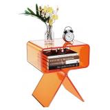 Acrylic Nightstand Side Table Modern Clear Design,