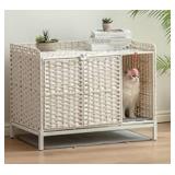 3 Ct. Cat Lot - (1) Handwoven Enclosed Rattan Litt