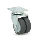 Klutch 5 Pack 3" Dual Wheel Swivel Caster With