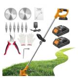 String Trimmer Cordless, 21V Weed Wacker, 1 Batter