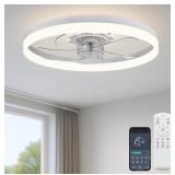Fazdorj 20" Ceiling Fan With Light- Low Profile F