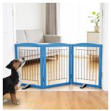 Freestanding Dog Fence, Foldable Gate For Doorways