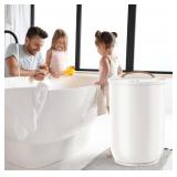 Flyhit Towel  Warmer, White Bucket with Lid, Wood