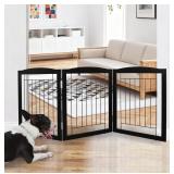 2 Pack Free Standing Pet Safety Gates - 3 Panels,