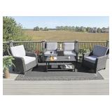 Backyard Creationsï¿½ Camas Brown Wicker 4-Piece Sea