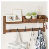 Ambird Wall Hooks With Shelf, Approx 26.57" Entry