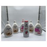 6 Ct Dove Body Wash (3) Relaxing Care, Shea Butter