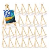 36 Pack 9" Wood Easel Tripods, 9.4x6.3" Natural
