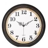 Large Wall Clock, Non Ticking, Vintage Style, 16"
