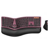 ProtoArc Ergonomic Wireless Keyboard With Mouse, E
