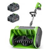 13" Cordless Snow Shovel, 21V, Battery Operated,