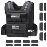 APEXUP Adjustable Weighted Vest- 20/30/40 LBS Weig
