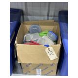 Box of Assorted Plastic Kitchen Containers w/Lids