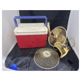 Small Insulated Lunch Carrier & Small Fan