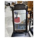 Resin Wood Look Framed Mirror 27"x14"