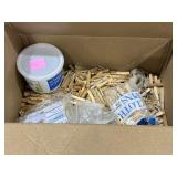 Box of Wooden Clothes Pins