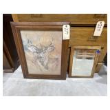 2 Pcs - Framed Print 25'x21' & Frame 11'x13'