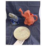 Frankoma Decorative Plate & Watering Can