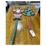 2 Pcs- Wooden Yard Christmas Decor