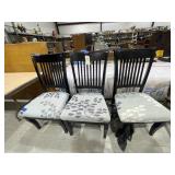 3 - Wooden Dining Chairs
