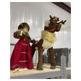 Christmas Caroler 23'H & Reindeer 26'H